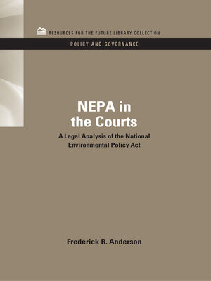 cover image of NEPA in the Courts